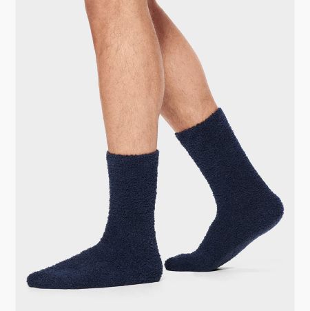 UGG Fincher Ultra Cozy Crew Navy Socks for Men (CADK45967)